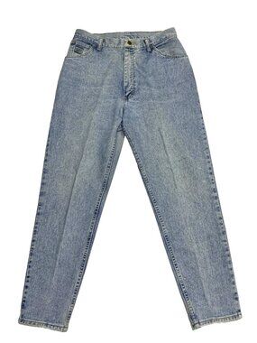 Vintage Wrangler Mom Jeans High Waisted Light Wash Denim Made in USA Size 12